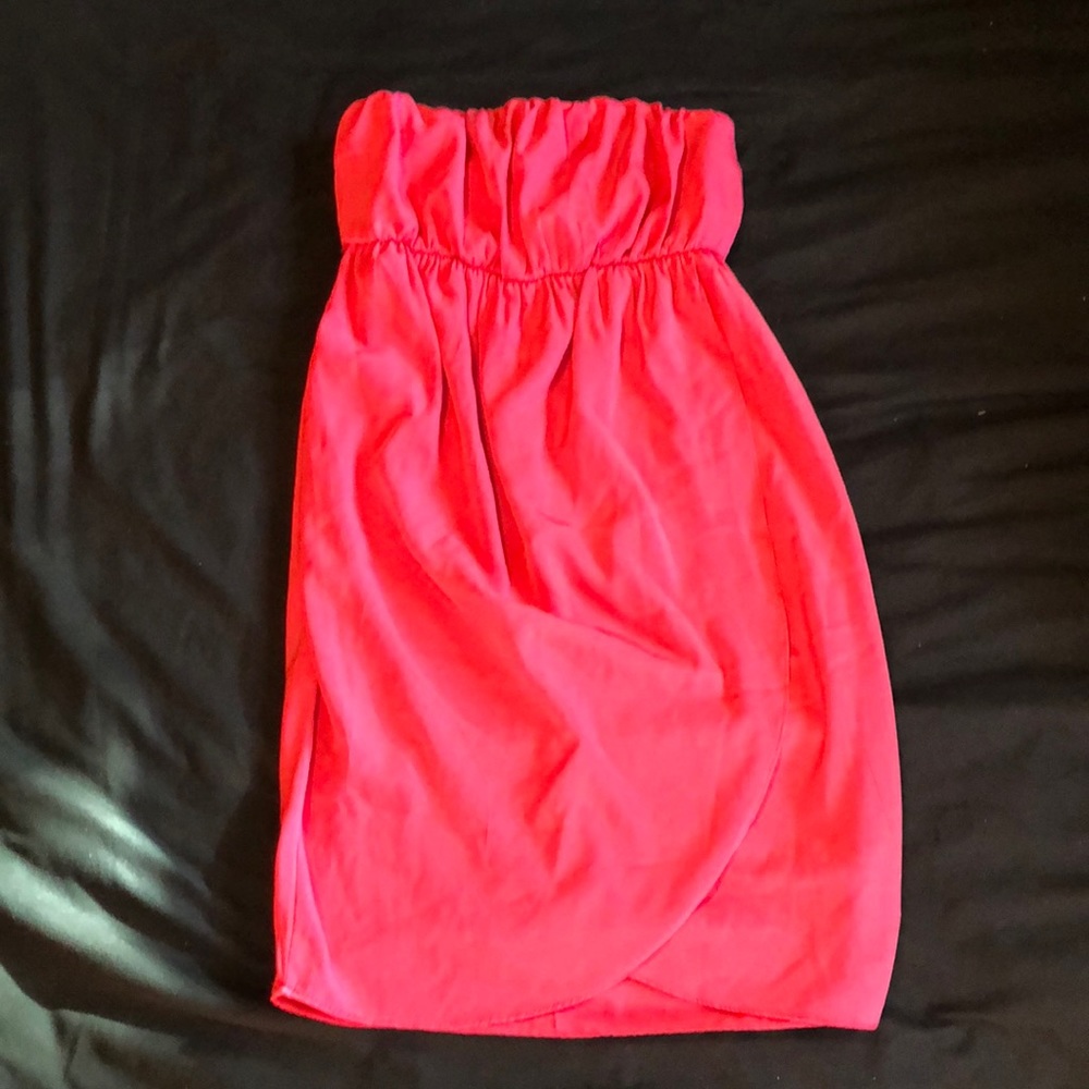 Pink tub top dress